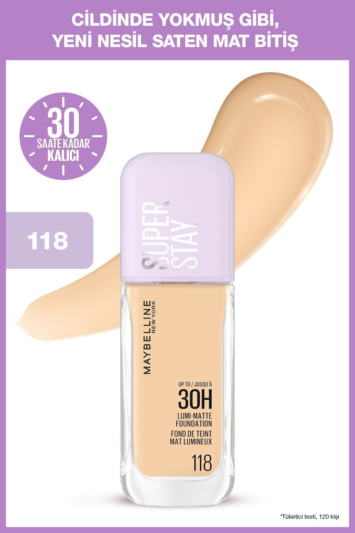 Maybelline New York Super Stay Lumi Matte Fondöten - 118 - Fiyatı, Yorumları