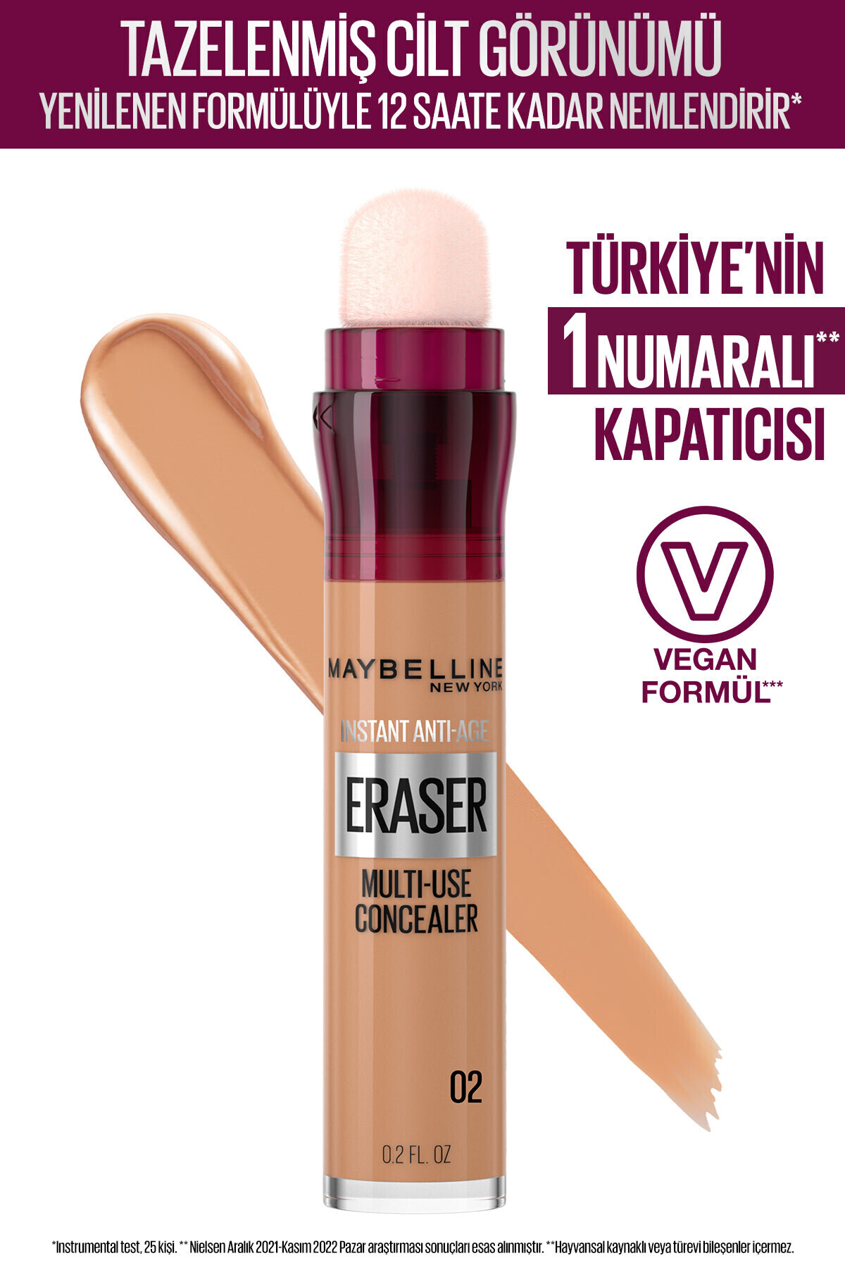 Maybelline New York Instant Anti Age Eraser Kapatıcı - 02 Nude - Fiyatı, Yorumları