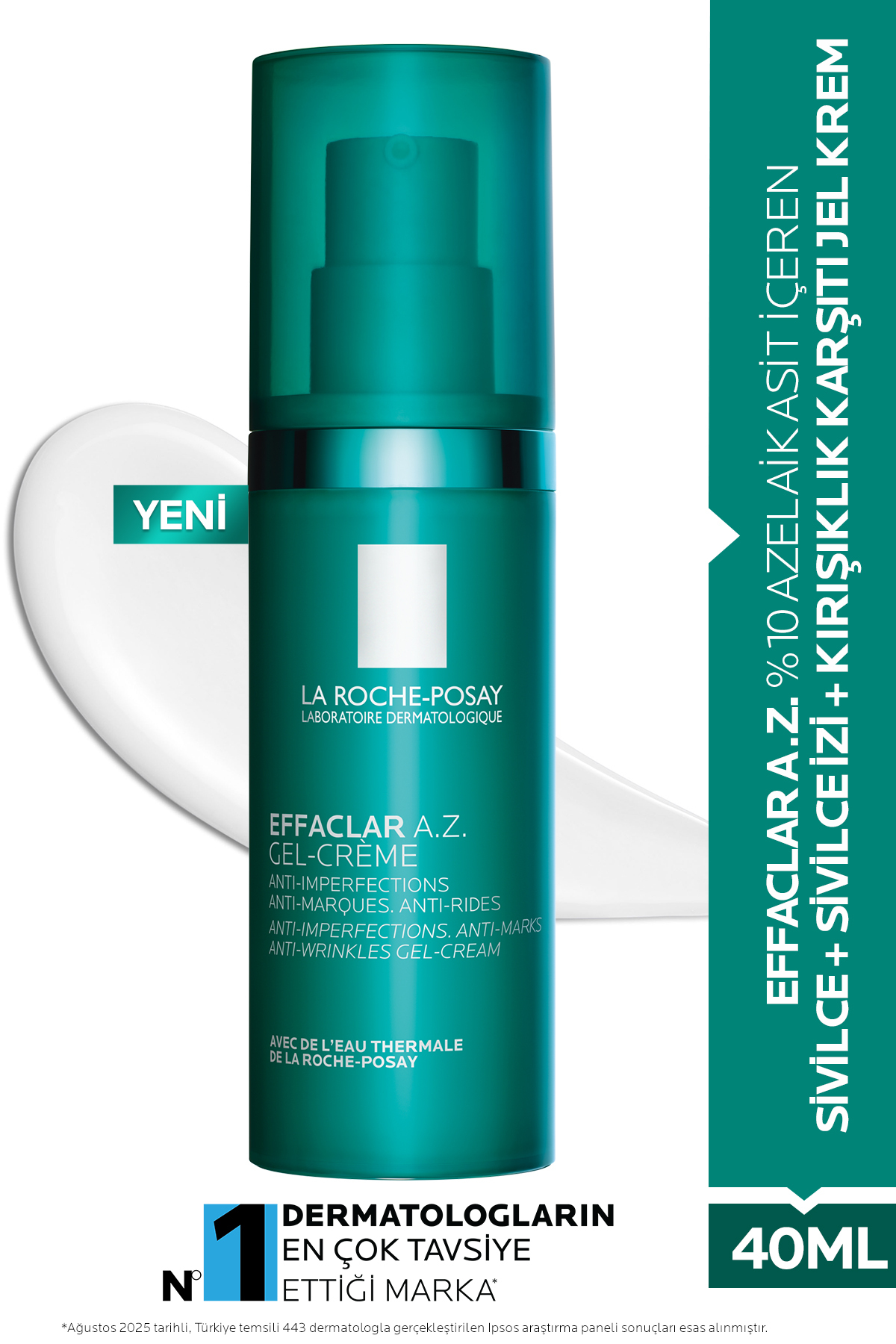 La Roche Posay Effaclar A.Z. %10 Azelaik Asit İçeren & İzi & Kırışıklık Karşıtı Jel Krem 40ml - Fiyatı, Yorumları