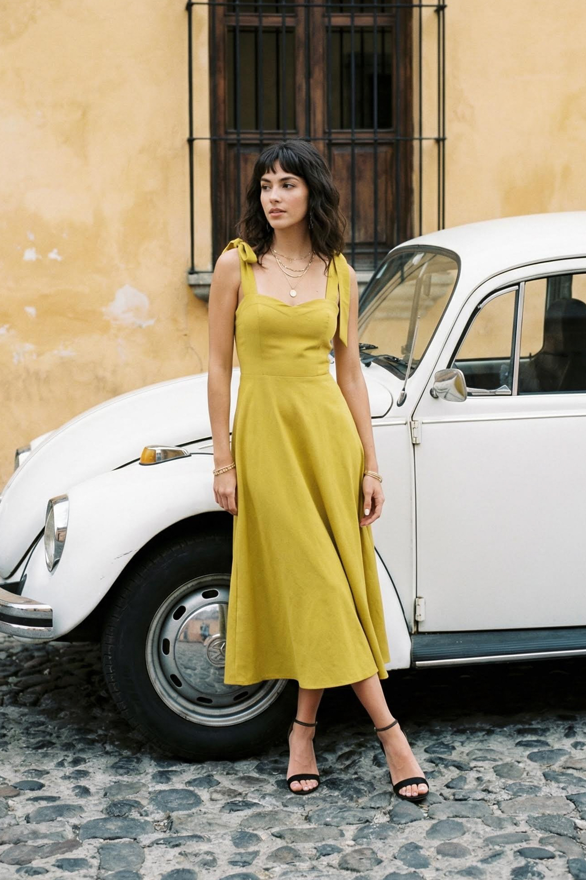 Trendyol Collection Zielona, ​​olejowana sukienka wieczorowa midi z wiązaniem...