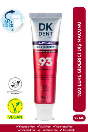 DKDENT %93 Maksimum Leke Giderici Diş Macunu 75 ml