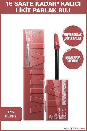 Maybelline New York Super Stay Vinyl Ink Uzun Süre Kalıcı Likit Parlak Ruj 11...