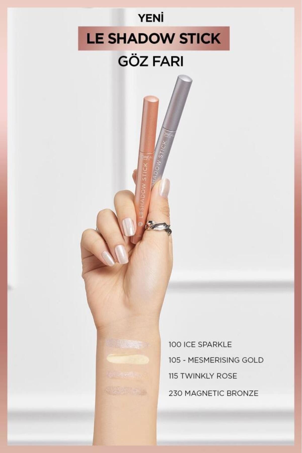 L'Oréal Paris Le Shadow Stick Göz Farı - 105 Mesmerizing Gold — رنگارنگ LESHADOWGOZFARI — تصویر 6 از 7