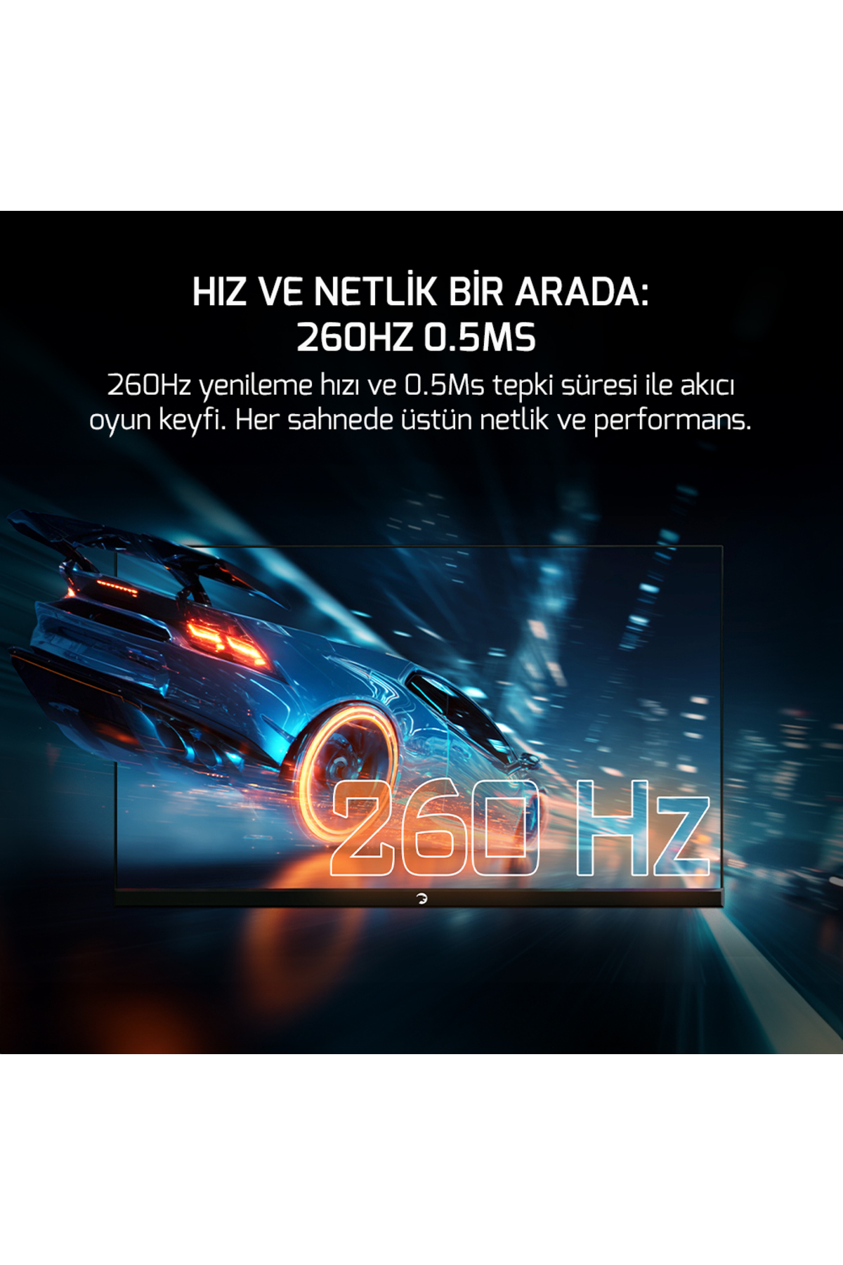 Resim Gamepower Sonic V40 27'' 240Hz 0.5Ms Fast IPS Fhd RGB Gaming Monitör 