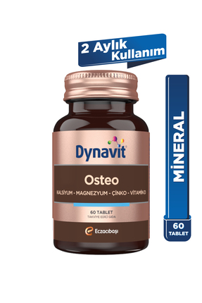 Dynavit Osteo 60 Tablet - Eklem&Kemik - Kalsiyum, Magnezyum, Çinko, Bor, Bakı...