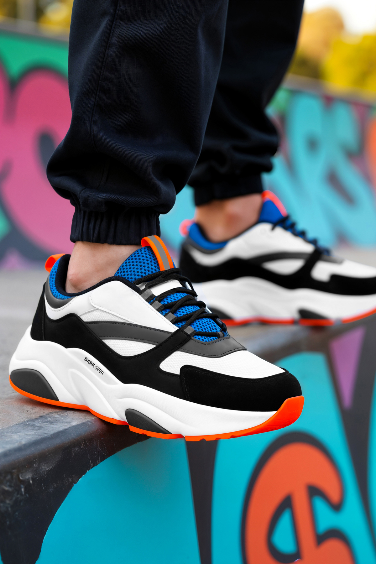 Dark Seer  Beyaz Mavi Unisex Sneaker - Görsel 2