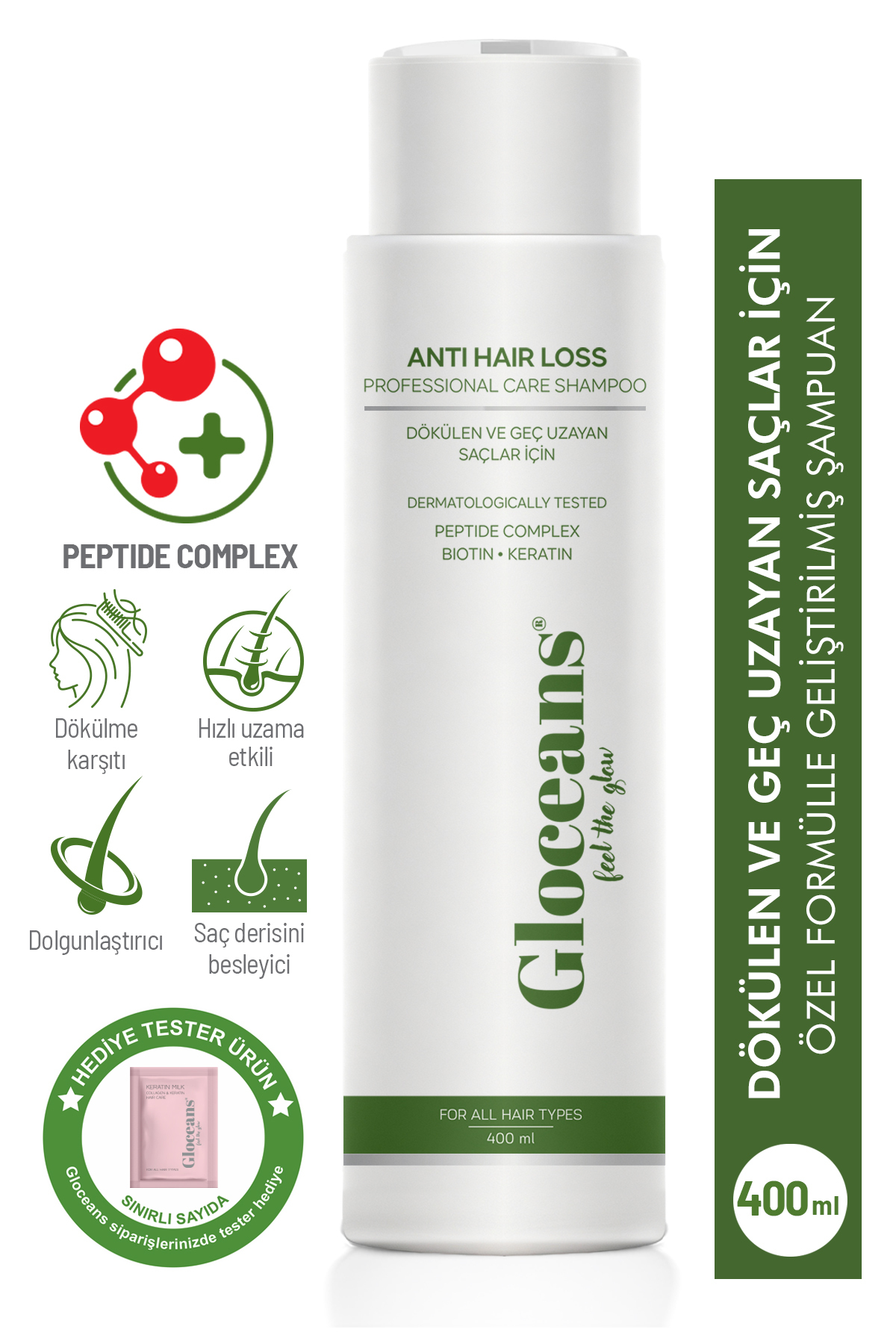 gloceans feel the glow Peptide Complex & Keratin Saç Dökülmesine Karşı Hızlı ...