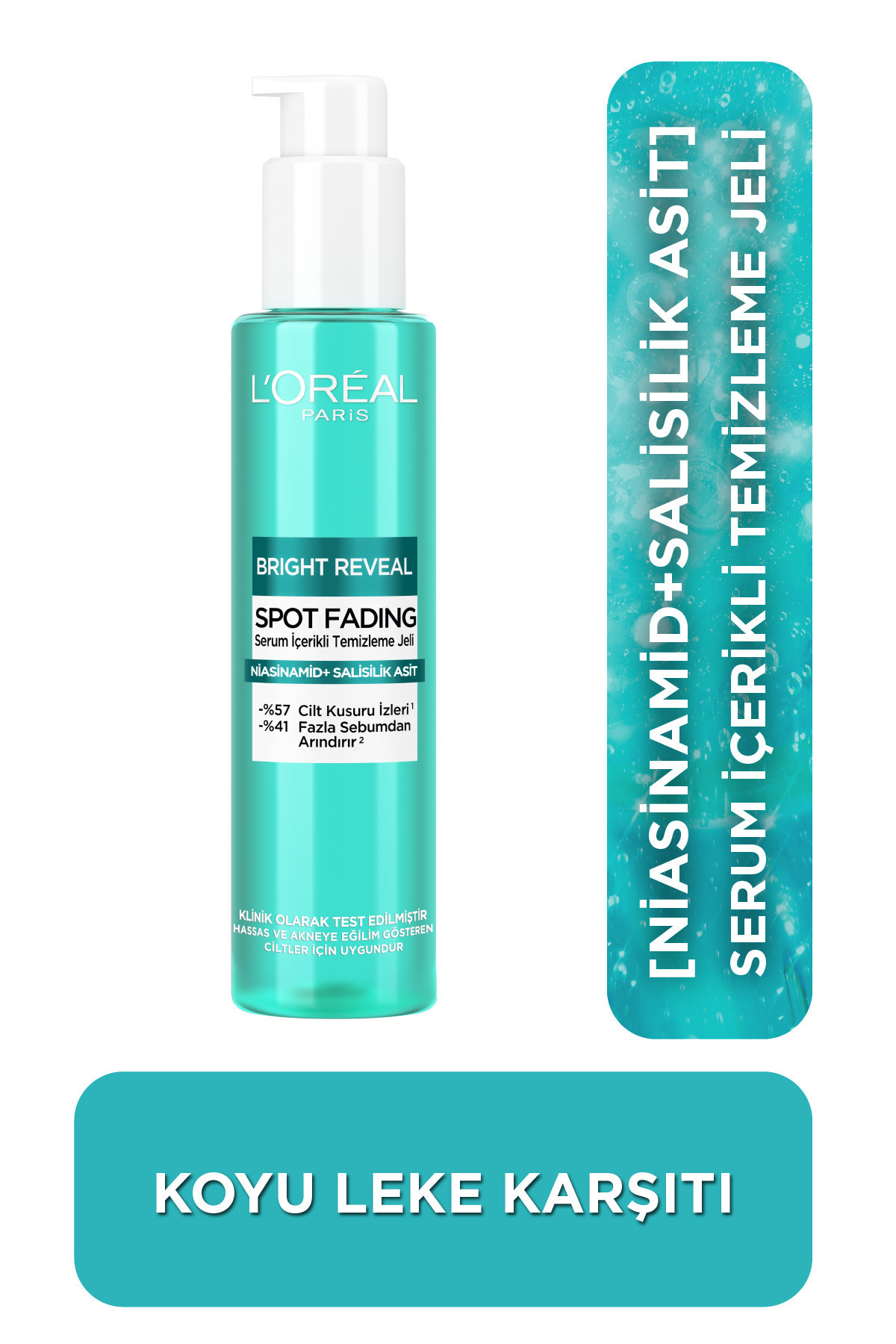 L'Oreal Paris Bright Reveal Cilt Kusuru İzi Karşıtı, Serum İçerikli Temizleme Jeli Niasinamid+Salisilik Asit 150ml — 3600524128982