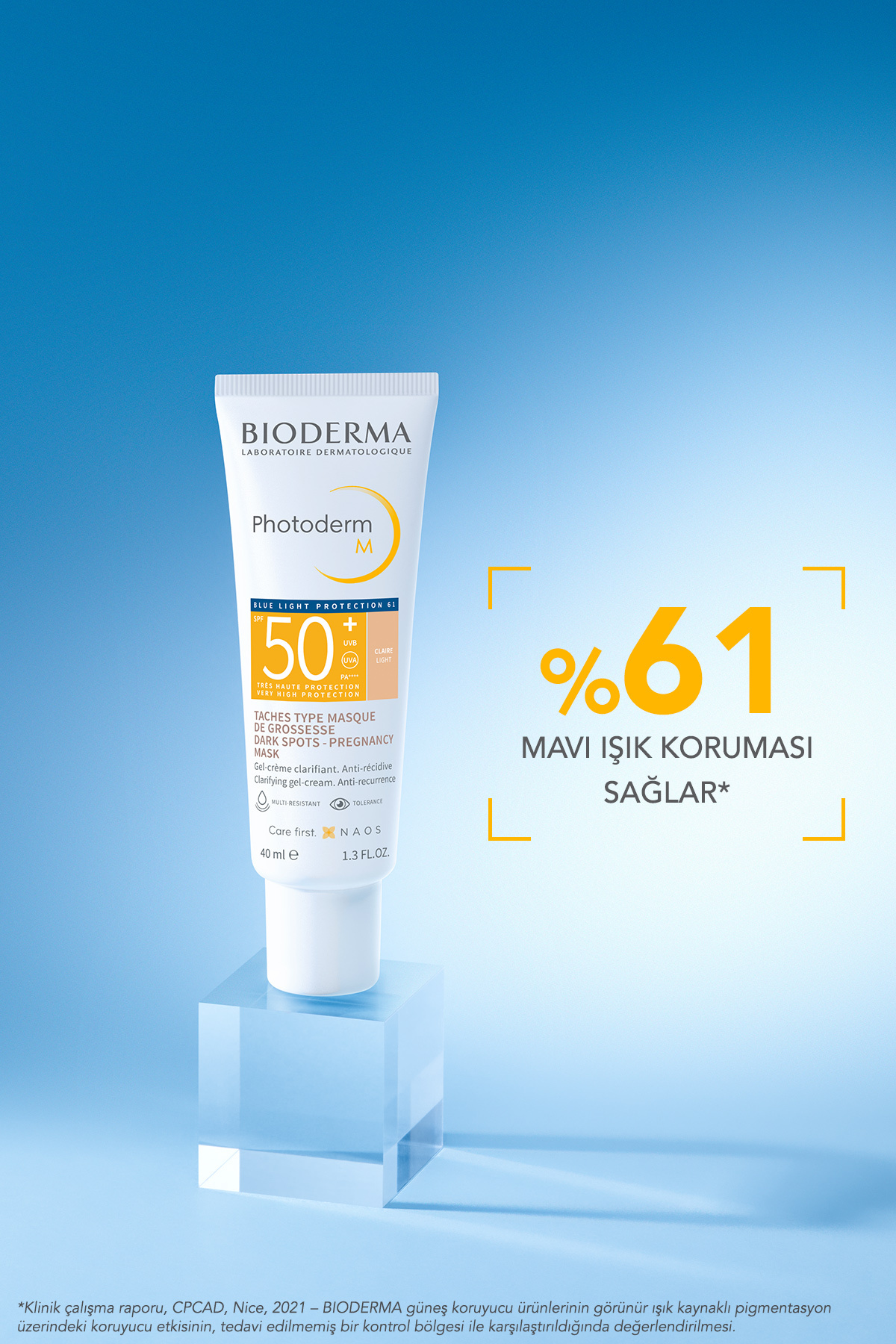 کرم ضد آفتاب رنگی فتودرم ام با SPF50+، پوشانندگی بالا، ضد لک، محافظت بالا، 40 میلی لیتر — 3701129804414 — تصویر 3 از 9