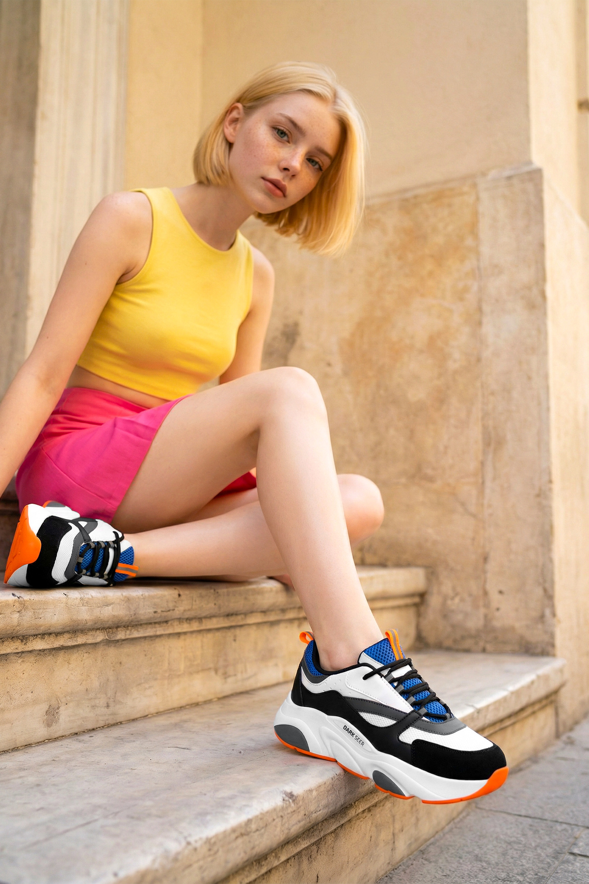 Dark Seer  Beyaz Mavi Unisex Sneaker - Görsel 9