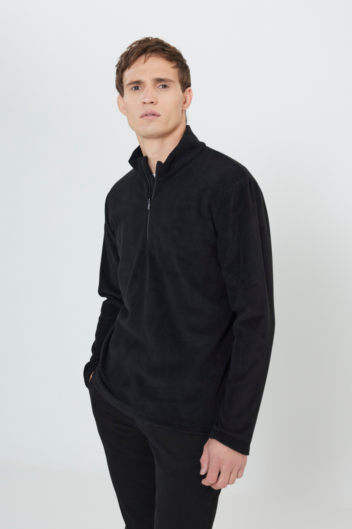 AC&Co / Altınyıldız Classics  Erkek Haki Sweatshirt Polar