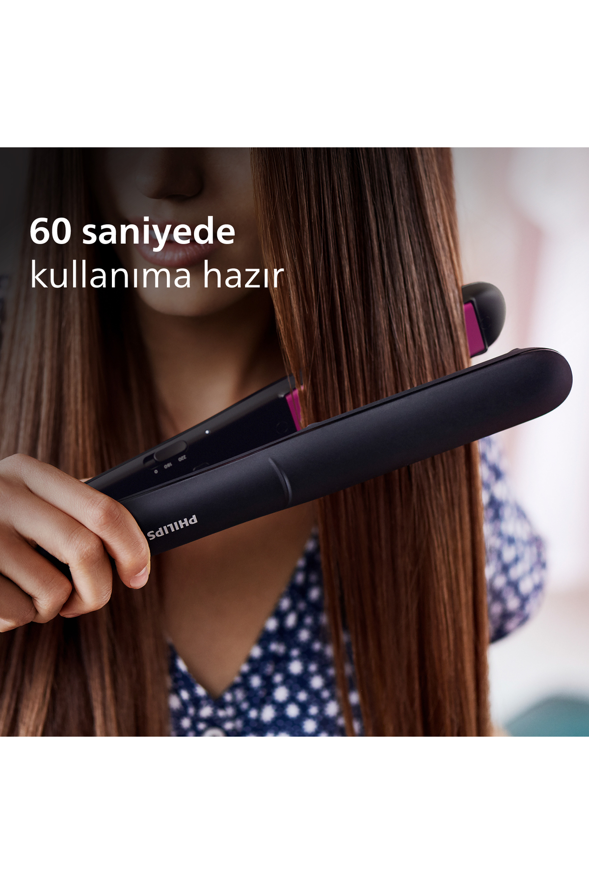 Series 3000 hair straightener enriched with keratin, ThermoProtect technology, BHS375/00