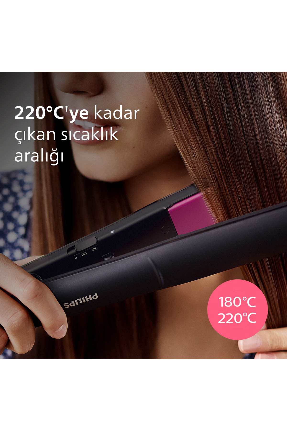 Series 3000 hair straightener enriched with keratin, ThermoProtect technology, BHS375/00
