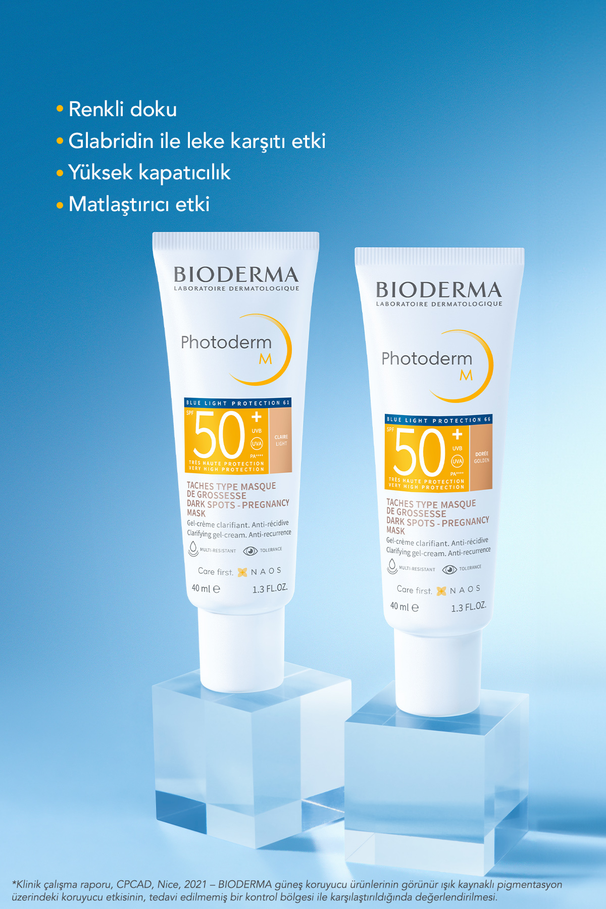 کرم ضد آفتاب رنگی فتودرم ام با SPF50+، پوشانندگی بالا، ضد لک، محافظت بالا، 40 میلی لیتر — 3701129804414 — تصویر 6 از 9