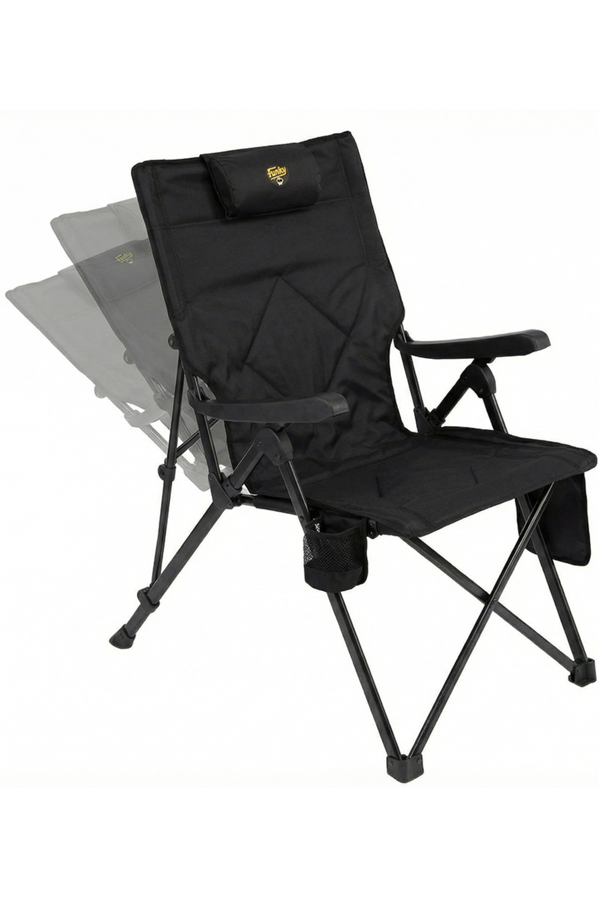 Comfort 3-Stage Foldable Camping Chair - Black
