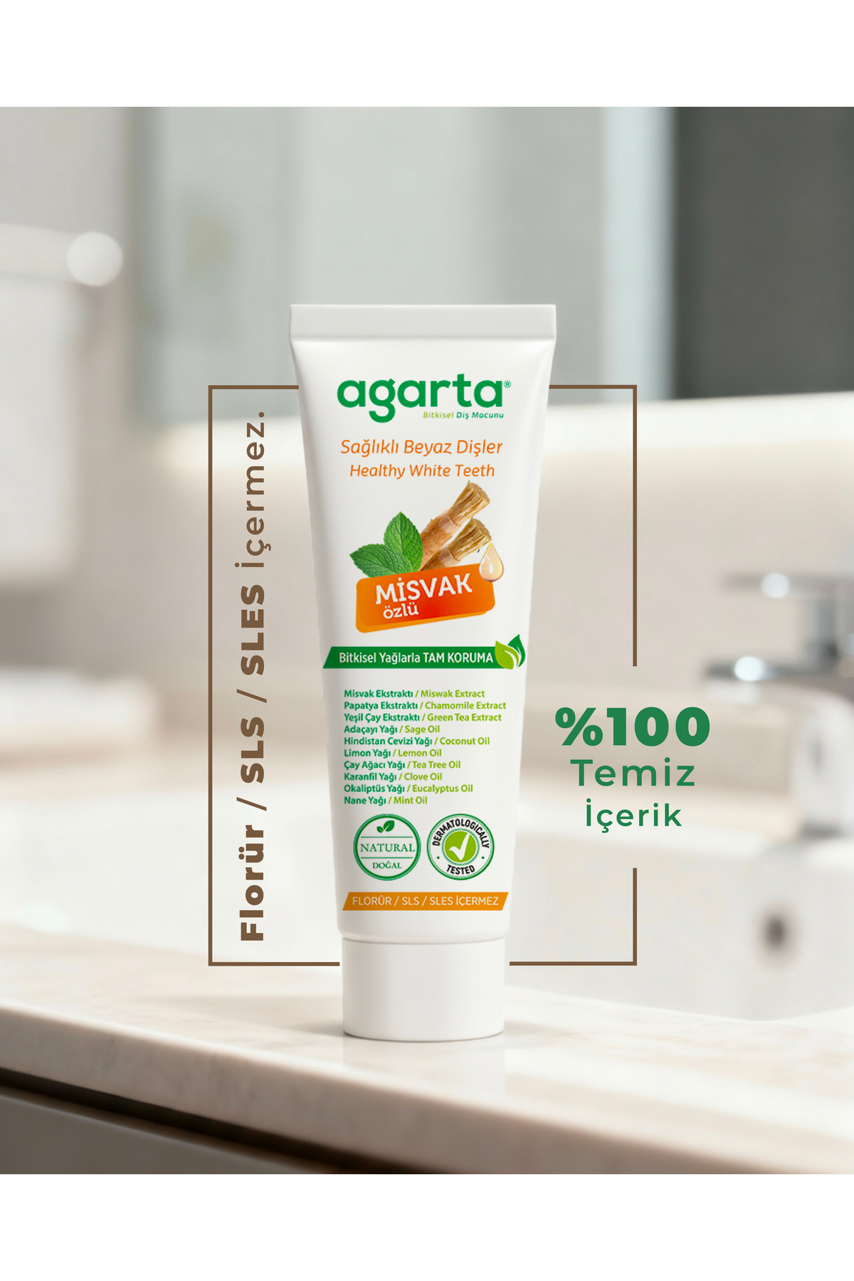 Agarta Doğal Misvak Özlü Diş Macunu 100 ml fotoğrafı 4 (önizleme)