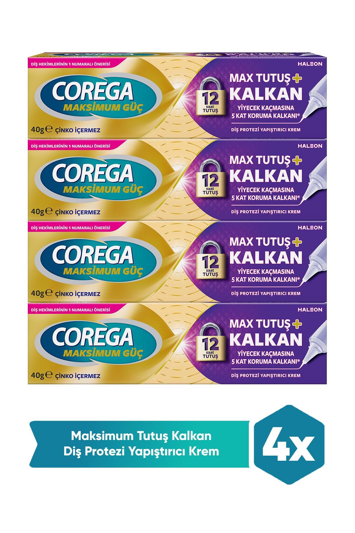Corega Maksimum Kontrol Yapışıtırıcı Krem 40 Gr x 4 Adet - Fiyatı, Yorumları