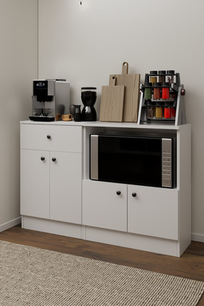 Skandi homeworks Sole Çok Amaçlı Dolap Mutfak Bangosu Mikrodalga Fırın Mini F...