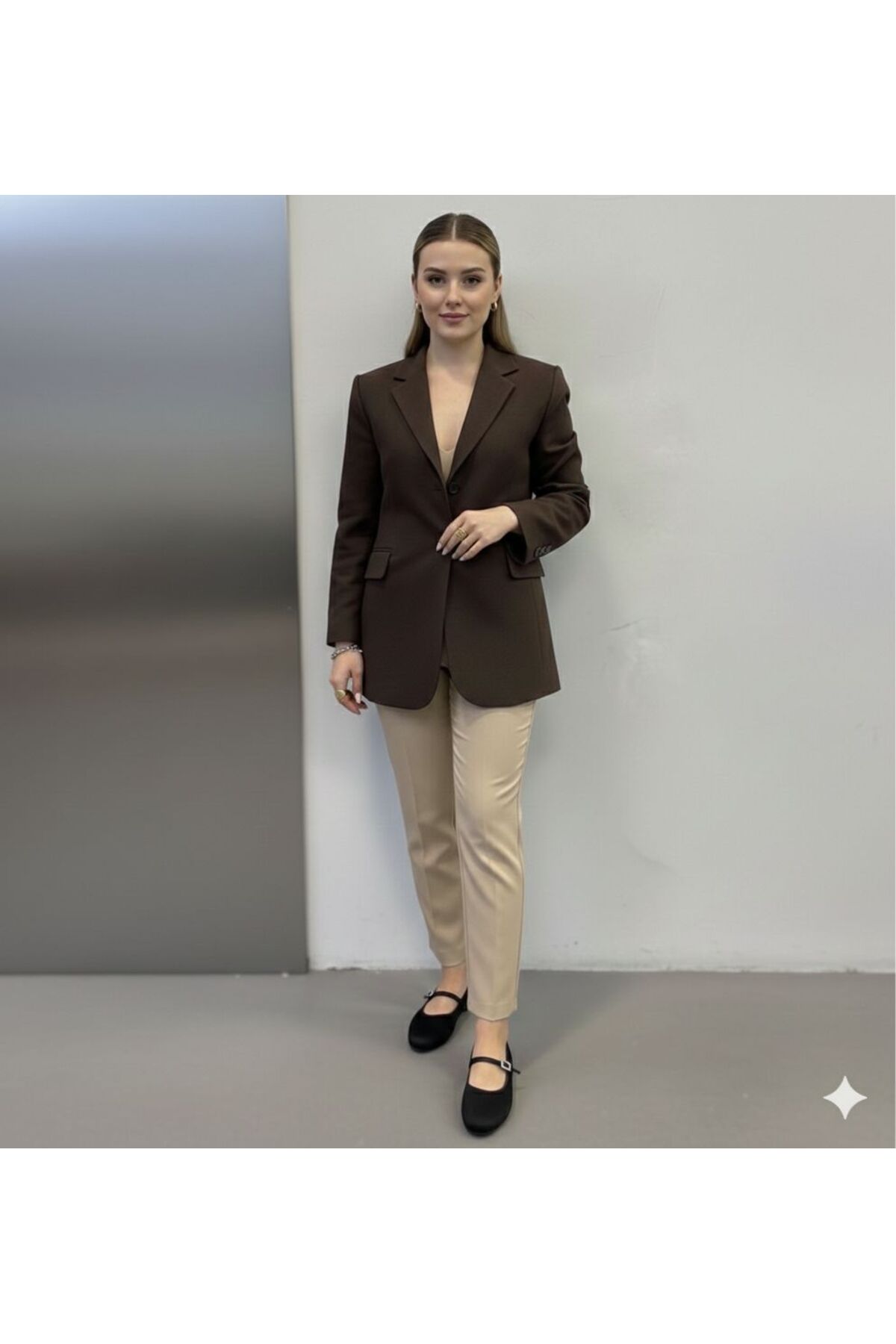 İncimoda  Saten Kadın Babet Ortopedik Hafızalı Taban Yuvarlak Burun Danya - Görsel 4