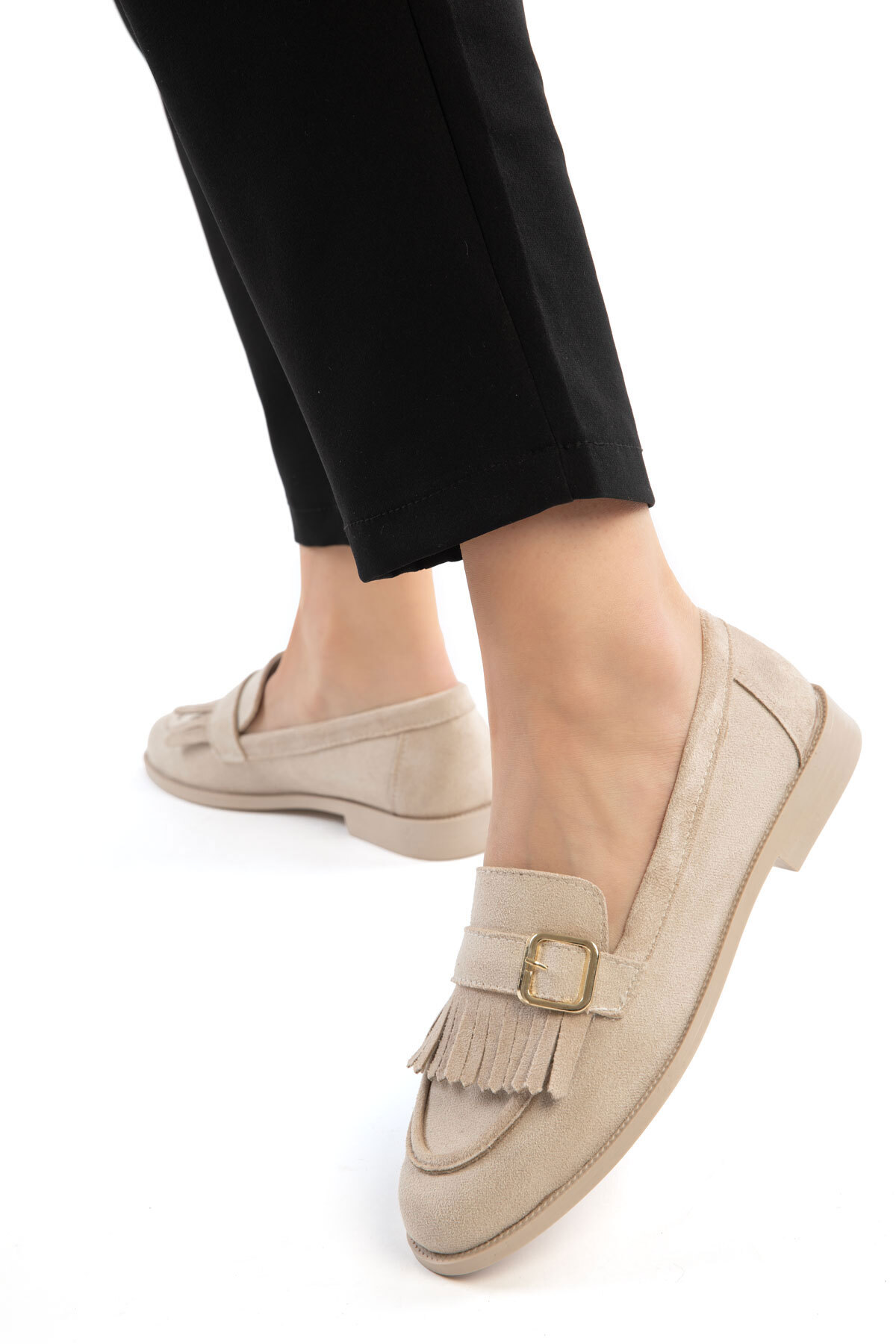 SOHO  Ten Süet Kadın Loafer Ayakkabı 21385 - Görsel 3