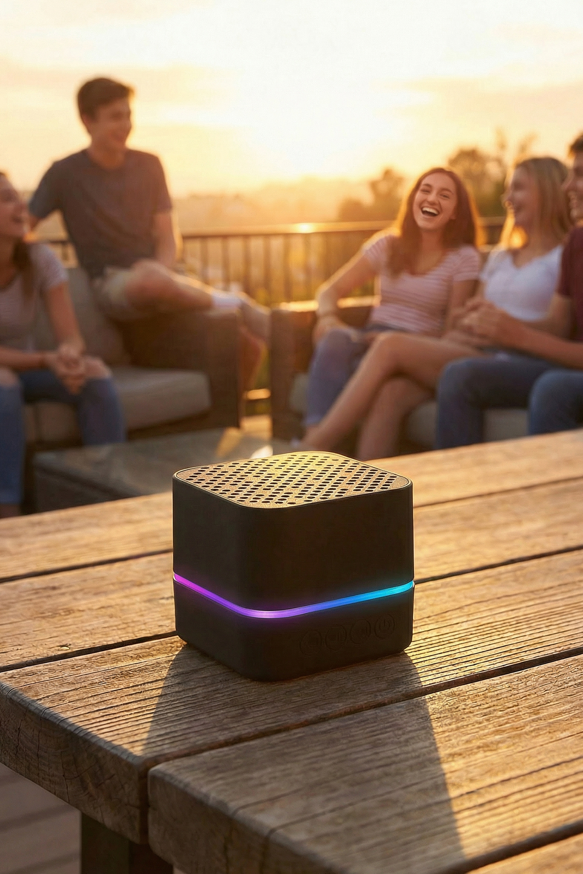 Md-18bt Siyah Dc 5v/usb Tf Kartlı Bluetoothlu Led Işklı Şarjlı Speaker 6