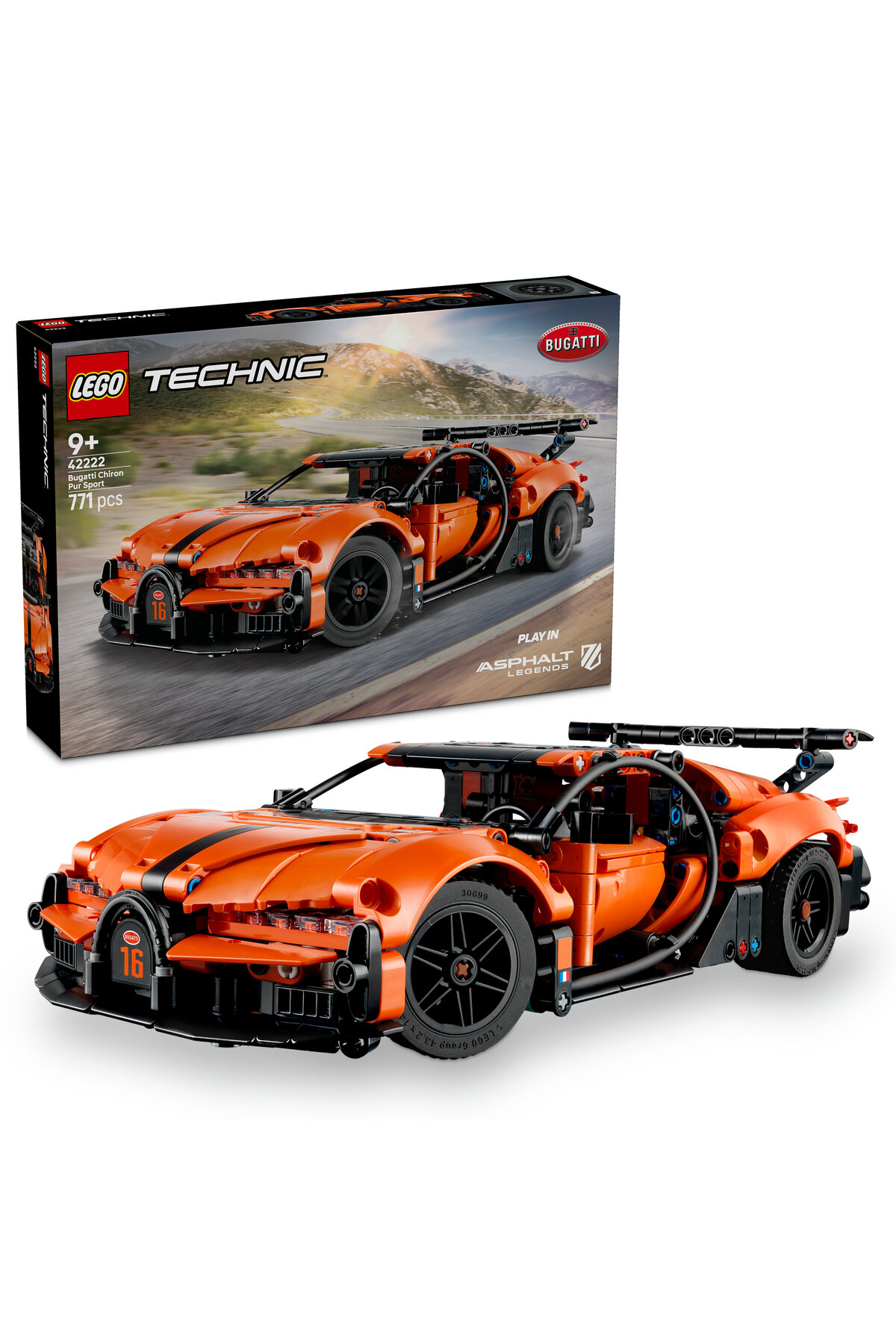 ® Technic™ Bugatti Chiron Pur Sport Hypercar 42222 – 9+ Toy Making Set (771 Pieces)
