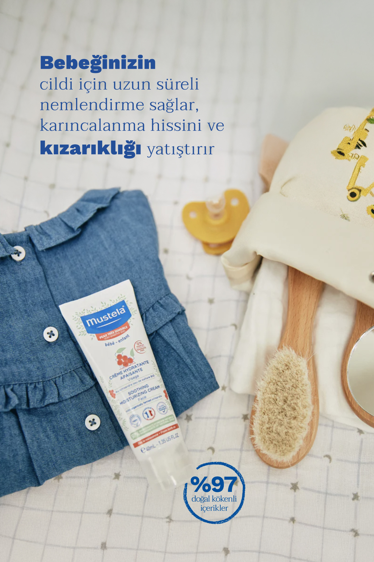 Mustela Soothing Mousturizing Cream Hassas Ciltler İçin Krem 40 ml fotoğrafı 2 (önizleme)