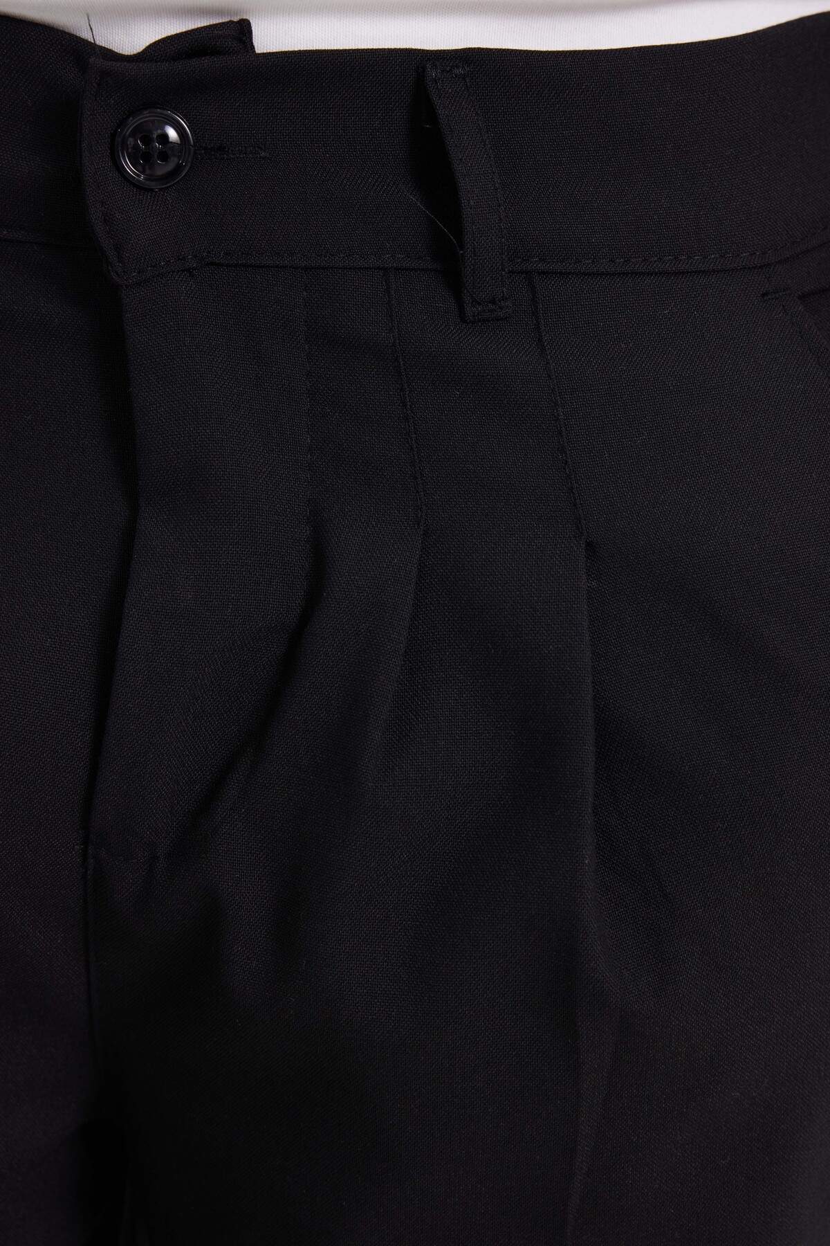 Tudors  Erkek Regular Fit Klasik Kesim Normal Bel Geniş Paça Siyah Pantolon - Görsel 4