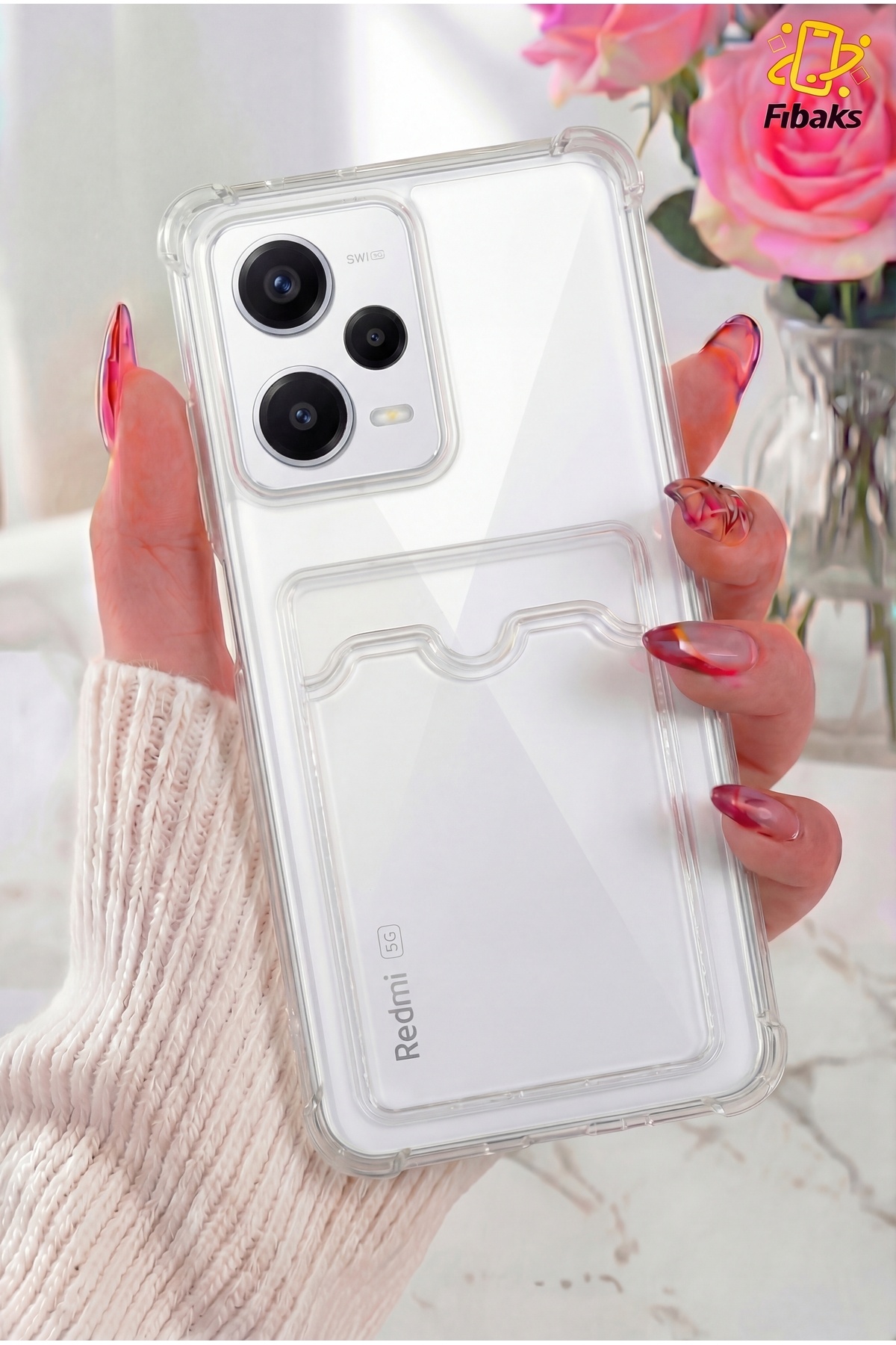 Redmi Note 12 Pro 5G Case Camera Protection and Corner Protection Wallet Cover with Card Holder