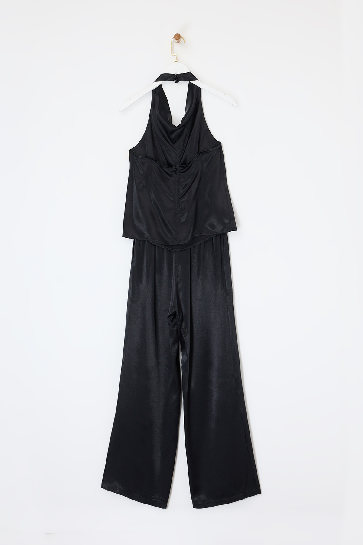 Trendyolmilla  Siyah Saten Takım TDRSS26AU00003 - Görsel 5