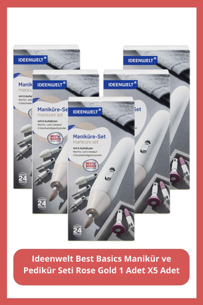 ROSSMANN Ideenwelt Best Basiıcs Manikur Ve Pedikür Seti Rose Gold 1 Adet X5 Adet