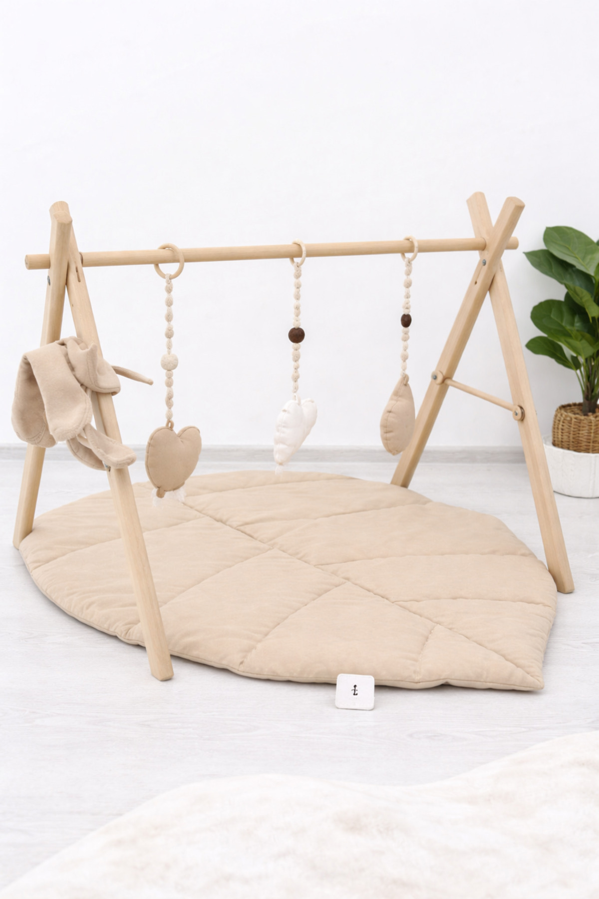 mordesign Bebek Oyun Matı, Yenidoğan Emekleme Pedi, Aktivite Matı, Santorini Seri, Kapiçino fotoğrafı 2 (önizleme)