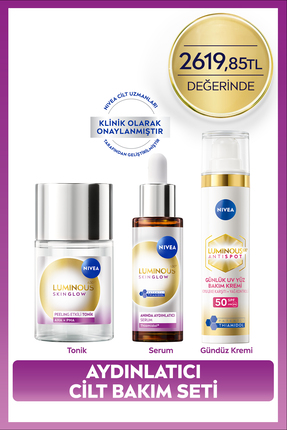 NIVEA SPF50 Luminous630 Leke Karşıtı Gündüz Yüz Kremi 40ml,Skin Glow Aydınlat...