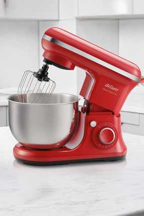 Arzum Crust Mix Lite Stand Mikser 5L Kapasiteli 1500W 3 Farklı Aparat Kırmızı...