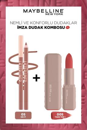 Maybelline New York Lifter Liner Dudak Kalemi 05 On It + Serum Etkili Ruj 005...
