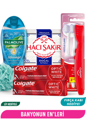 Colgate 4lü Süper Bakım Seti 100 ml Diş Macunu, Fırça, 500 ml Duş Jeli, Hacı ...