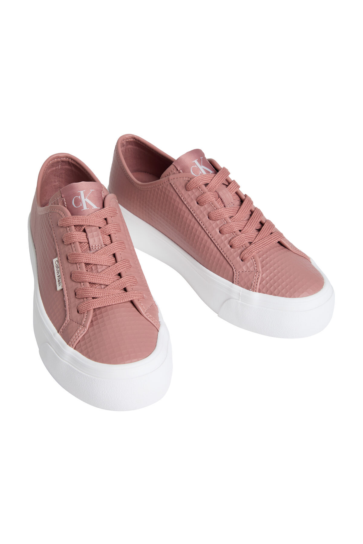 Calvin Klein HW0HW02972 VFA 36 VULC PLOCHÉ ČIŽMY NA ŠNÚROVANIE S TEXTOM LTH