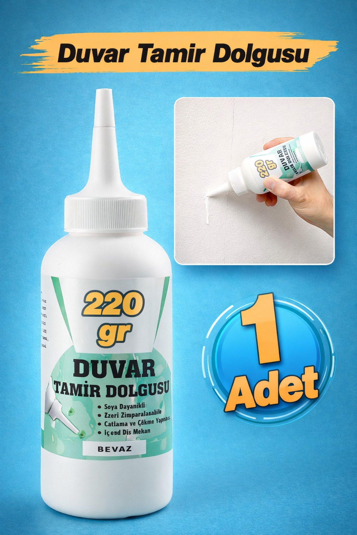 Practical Wall Crack Hole Remover Repair Filler ( 220g ) White Paste Gap Filler Repairer