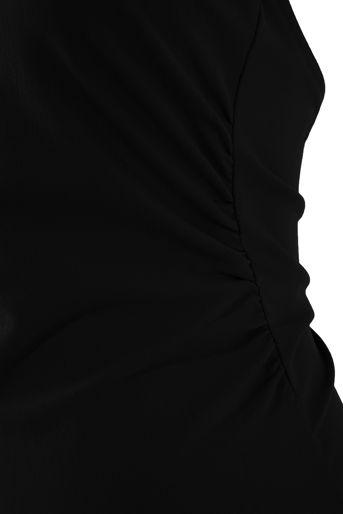 Trendyolmilla  Teen Siyah Fitted/Vücuda Oturan Boyundan Bağlamalı Büzgülü Paper Touch Örme Bluz TWOSS26BZ00274 - Görsel 6