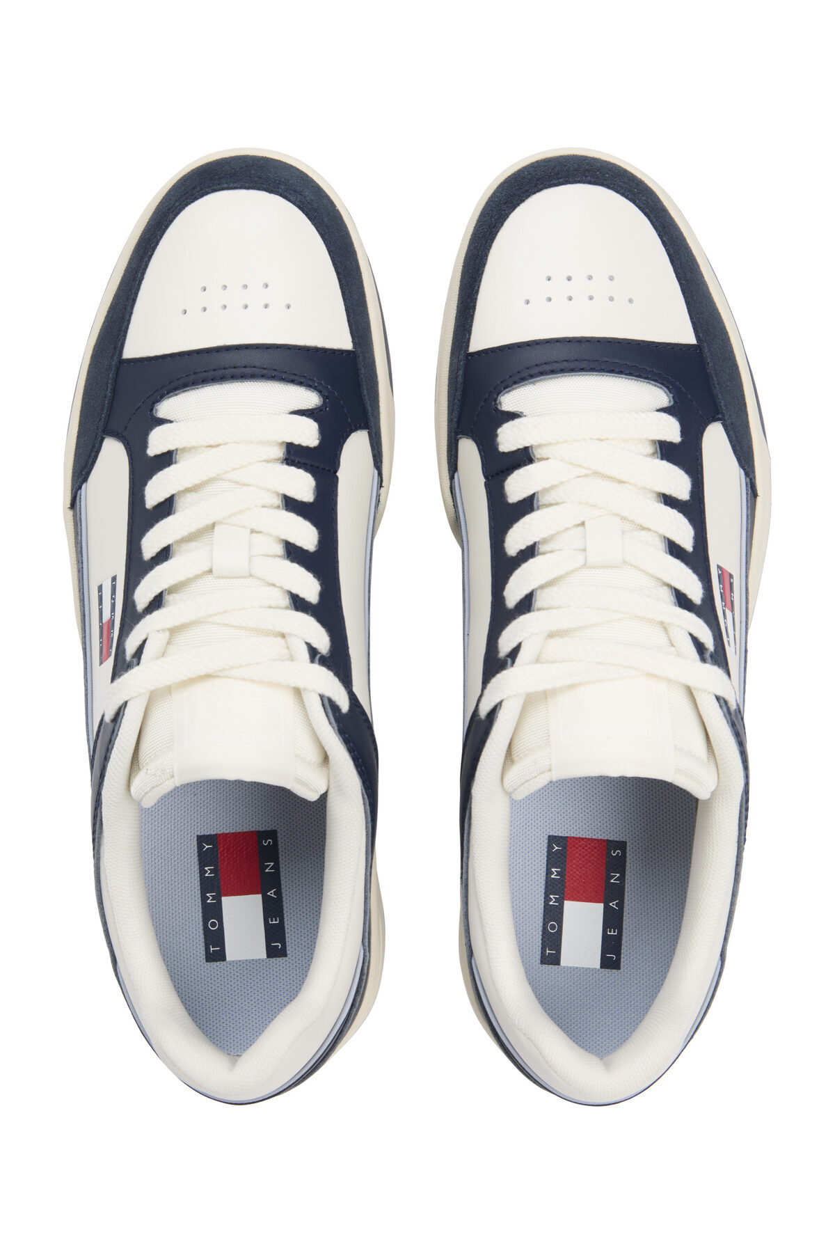 Sneaker Men Ecru/Dark Night Navy Tommy Hilfiger تامی هیلفیگر اورجینال - تصویر 4