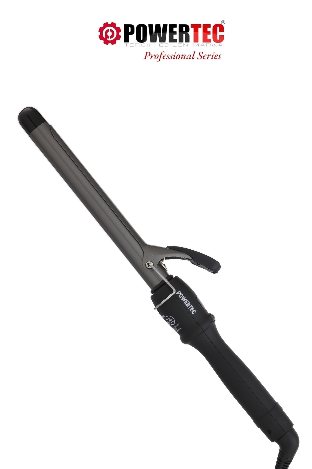 TR-22 Professional Ceramic Plate Hair Styling & Curl Tongs 22mm
