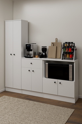 Skandi homeworks Sole 3 lü Mutfak Dolabı Seti Çok Amaçlı Dolap