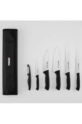 Pirge Ecco Şef Çantalı Bıçak Seti 6 Parça Siyah 35194