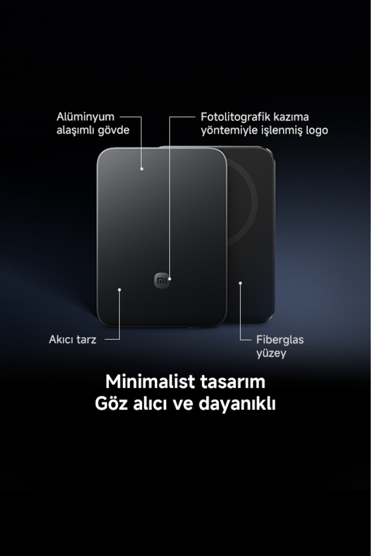UltraThin Magnetic Power Bank 5000 15W Gümüş 8