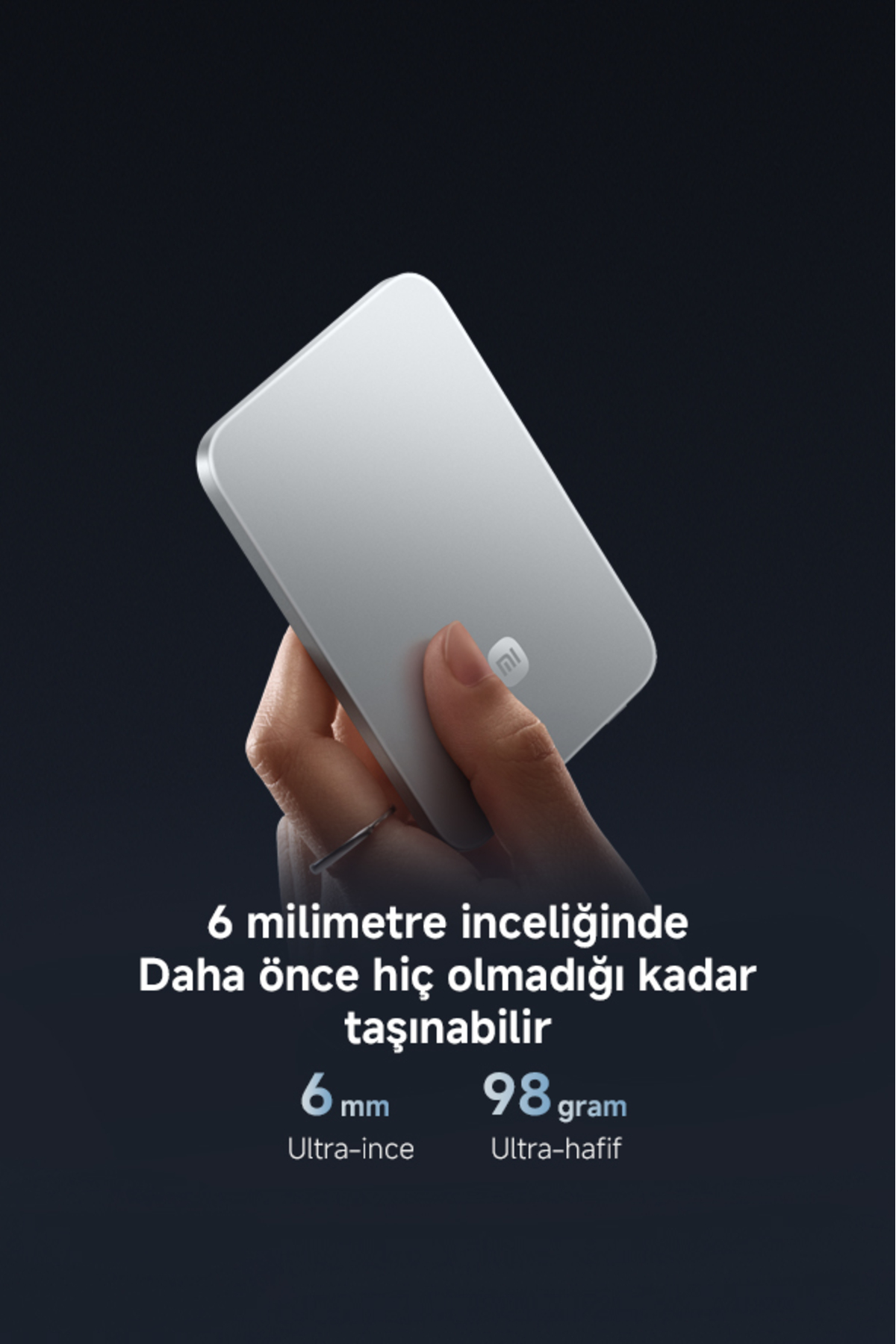 UltraThin Magnetic Power Bank 5000 15W Siyah 4