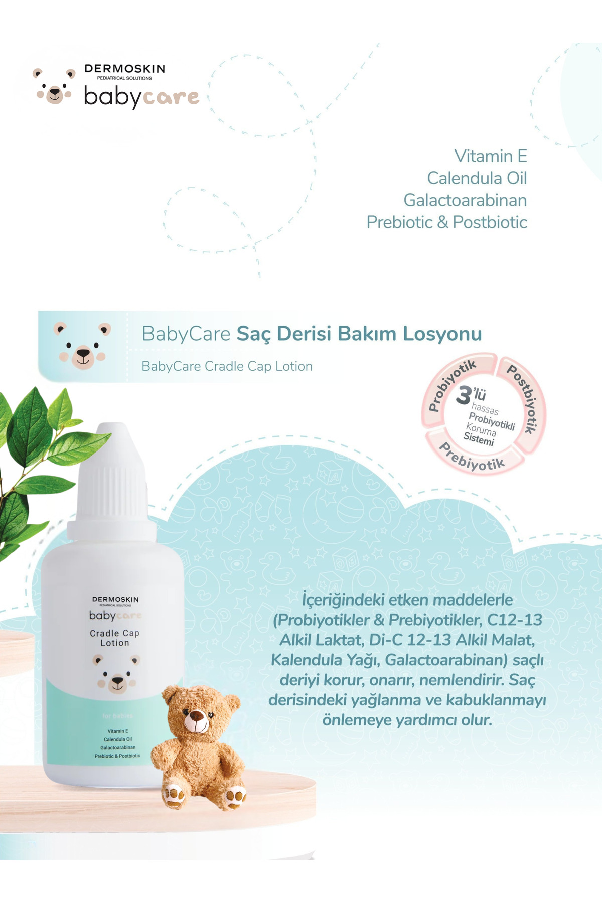 Dermoskin Bebek Saç Derisi Konak Losyonu 50 ml fotoğrafı 2 (önizleme)