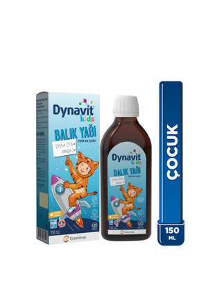 Dynavit Kids  Balık Yağı 150 mL - Çocuklar için 1300mg Balık Yağı, Omega-3, E...