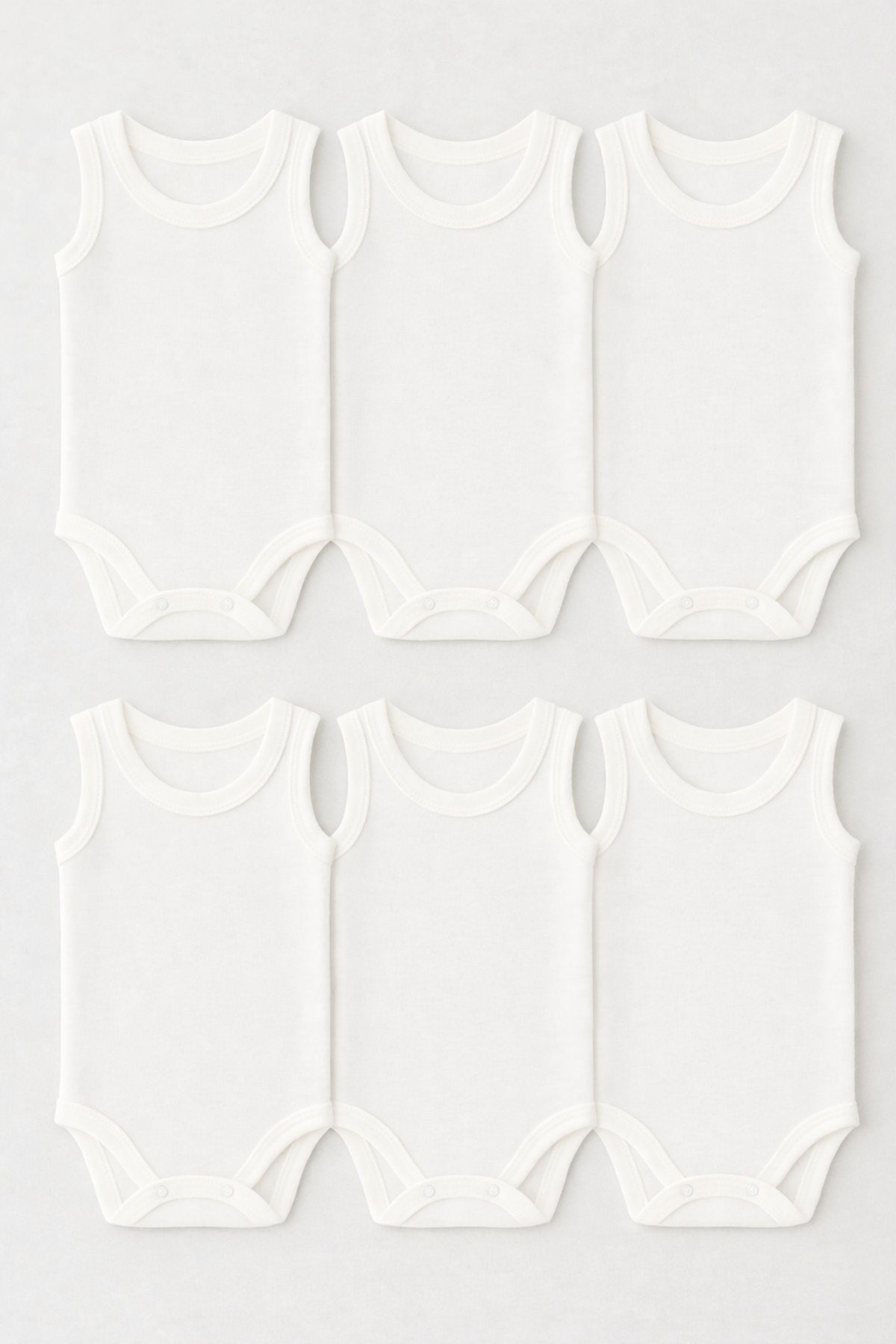 TRENDYOLKIDS White 6-Piece Unisex Bodysuit Tkdss26Zo00001