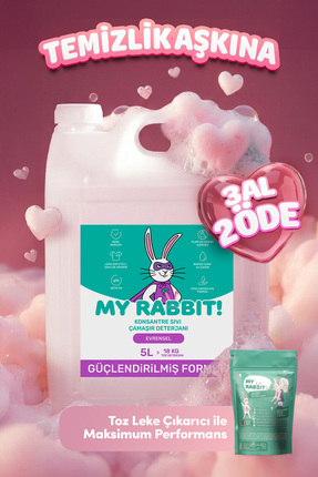 My Rabbit! Sıvı Çamaşır Deterjanı Leke Çıkartıcı Konsantre Formül, Derin Temi...