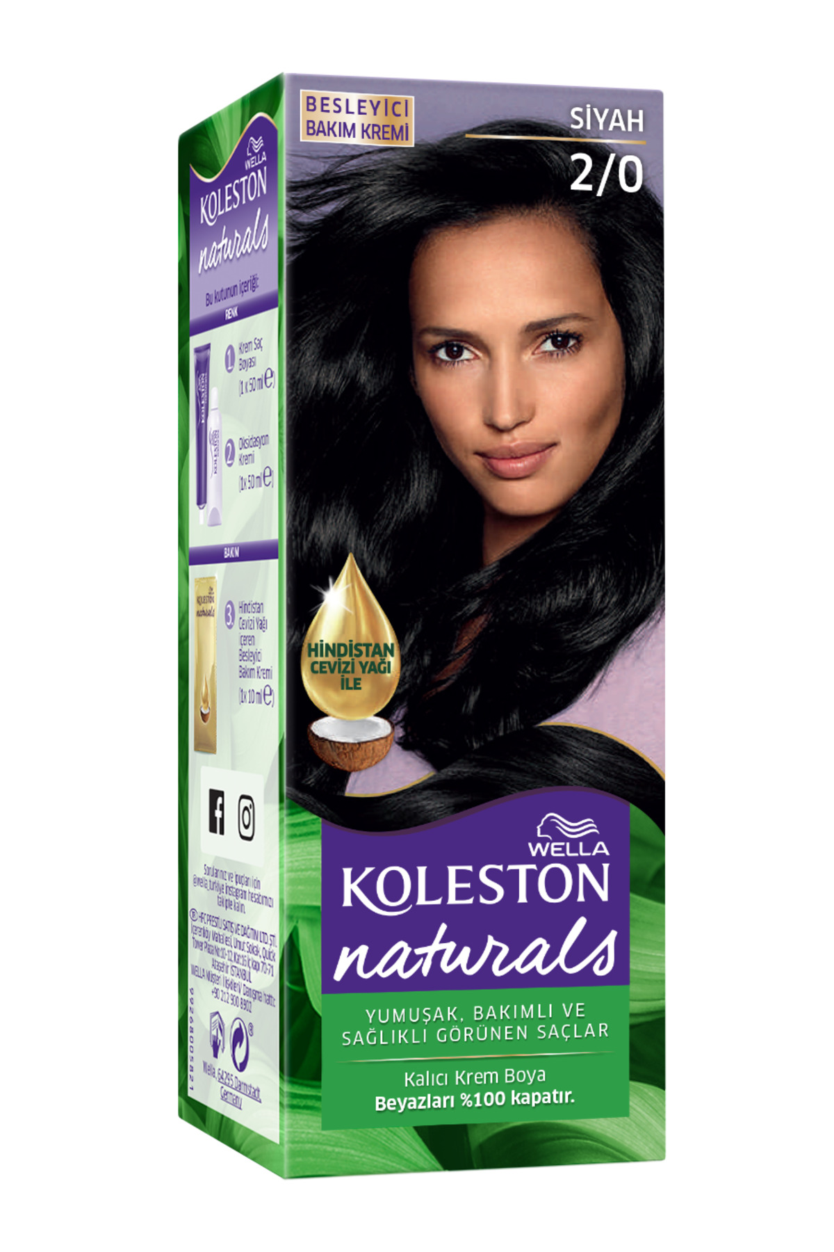 Koleston Naturals 2/0 Siyah Saç Boyası — مشکی KtWModel13-T — تصویر 2 از 7